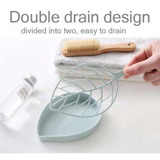 Leaf Shape Soap Holder with Draining Tray