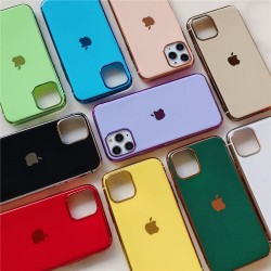 iPhone 11 Pro Max - Fancy Case Electroplate Soft Back Cover with Apple Logo