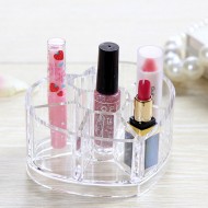 Acrylic Heart Shaped Cosmetic Organizer with 8 Grids Store
