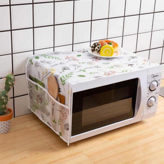 Microwave Dust Safe Cover With Pockets