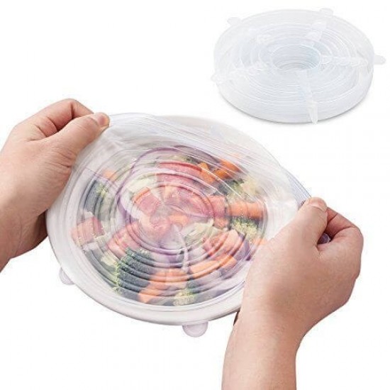 Silicone Stretch Lids 6 Pack Of Various Sizes